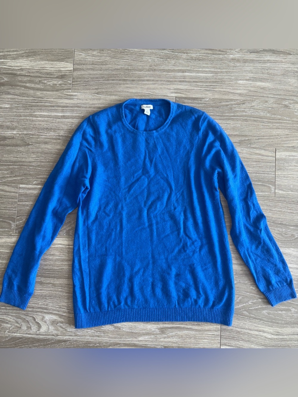 L.L. Bean Cashmere women Royal Blue Crewneck Sweater